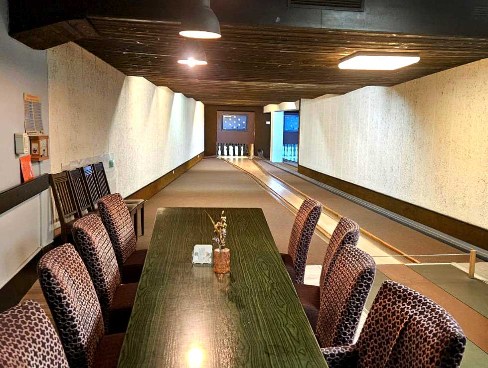 Kegelbahn Ansicht im Ristorante Belvedere